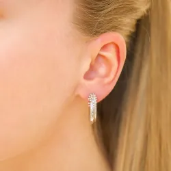 vedenkestävät zirkoni rengaskorvakorut  teräs - OCEANA