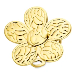 vedenkestävät kukka sormus kullattu teräs - OCEANA