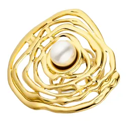 vedenkestävät helmi sormus kullattu teräs - OCEANA