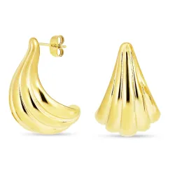 vedenkestävät korvarenkaat  kullattu teräs - OCEANA