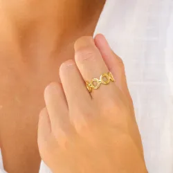 vedenkestävät sormus kullattu teräs - OCEANA