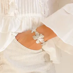 vedenkestävät kukka rannekoru teräs - OCEANA