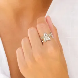 vedenkestävät kukka sormus teräs - OCEANA