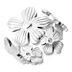 vedenkestävät kukka sormus teräs - OCEANA