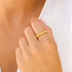 vedenkestävät sormus kullattu teräs - OCEANA