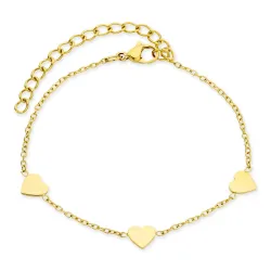 vedenkestävät sydän rannekoru kullattu teräs - OCEANA