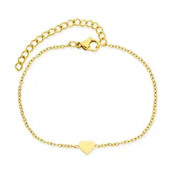 vedenkestävät sydän rannekoru kullattu teräs - OCEANA