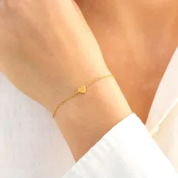 vedenkestävät sydän rannekoru kullattu teräs - OCEANA