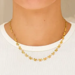 vedenkestävät perhonen kaulaketju kullattu teräs - OCEANA