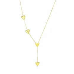 vedenkestävät sydän kaulaketju kullattu teräs - OCEANA