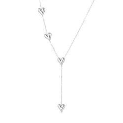vedenkestävät sydän Y-kaulakoru teräs - OCEANA