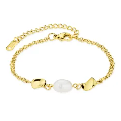 vedenkestävät helmi rannekoru kullattu teräs - OCEANA