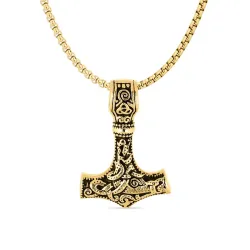 vedenkestävät Torin vasara kaulaketju kullattu teräs - OCEANA