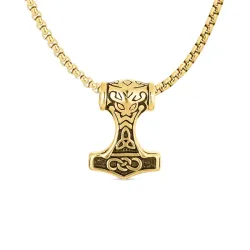 vedenkestävät Torin vasara kaulaketju kullattu teräs - OCEANA