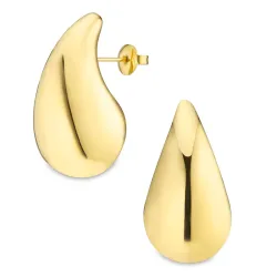 vedenkestävät pisara korvarenkaat  kullattu teräs - OCEANA