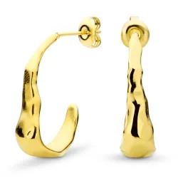 vedenkestävät rengaskorvakorut  kullattu teräs - OCEANA