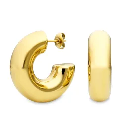 vedenkestävät rengaskorvakorut  kullattu teräs - OCEANA