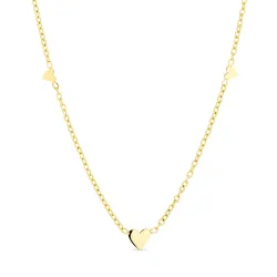 vedenkestävät sydän kaulaketju kullattu teräs - OCEANA