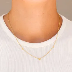 vedenkestävät sydän kaulaketju kullattu teräs - OCEANA