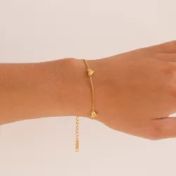 vedenkestävät sydän rannekoru kullattu teräs - OCEANA