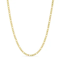 vedenkestävät Figaro-kaulaketju kullattu teräs 45 cm x 3 mm  - OCEANA