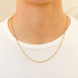 vedenkestävät kuula kaulaketju kullattu teräs 45 cm x 2,8 mm  - OCEANA