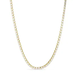 vedenkestävät zirkoni kaulaketju kullattu teräs 40+5 cm x 3 mm  - OCEANA