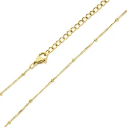 vedenkestävät kuula kaulaketju kullattu teräs 40+5 cm x 2,0 mm  - OCEANA