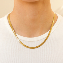 vedenkestävät käärmekaulaketju kullattu teräs 40+5 cm x 5 mm  - OCEANA