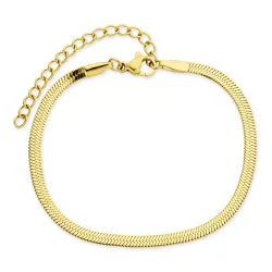 vedenkestävät käärmerannekoru kullattu teräs  x 3 mm  - OCEANA