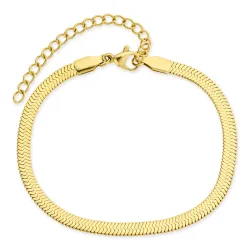 vedenkestävät käärmerannekoru kullattu teräs  x 3,7 mm  - OCEANA