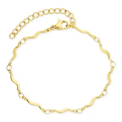 vedenkestävät rannekoru kullattu teräs 16+5 cm x 2,7 mm  - OCEANA