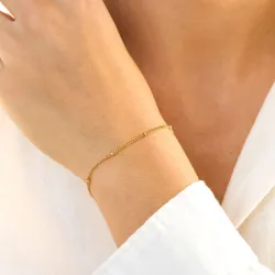 vedenkestävät kuula rannekoru kullattu teräs 16+5 cm x 2,0 mm  - OCEANA