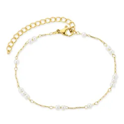 vedenkestävät helmi rannekoru kullattu teräs - OCEANA