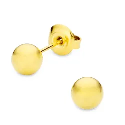 vedenkestävät nappikorvakorut  kullattu teräs - OCEANA