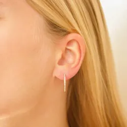 vedenkestävät zirkoni rengas  kullattu teräs - OCEANA