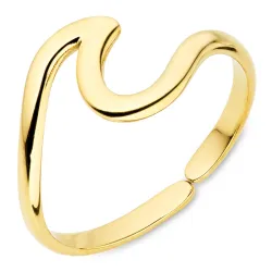 vedenkestävät säädettävissä sormus kullattu teräs - OCEANA