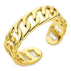 vedenkestävät panzer säädettävissä sormus kullattu teräs - OCEANA