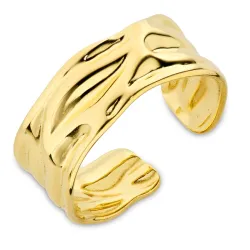 vedenkestävät säädettävissä sormus koko 54-58 kullattu teräs - OCEANA