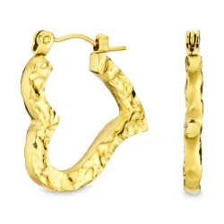 sydän korvarenkaat  kullattu teräs - OCEANA