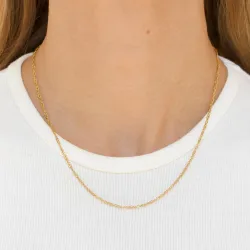 vedenkestävät singapore kaulaketju kullattu teräs  x 2,0 mm  - OCEANA
