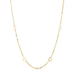 vedenkestävät sydän kaulaketju kullattu teräs  x 5,2 mm  - OCEANA