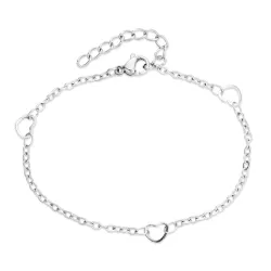 vedenkestävät sydän rannekoru teräs  x 5,0 mm  - OCEANA