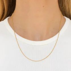 vedenkestävät käärmekaulaketju kullattu teräs  x 1,0 mm  - OCEANA