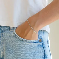 vedenkestävät käärmerannekoru teräs  x 1,5 mm  - OCEANA