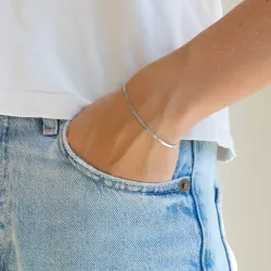 vedenkestävät käärmerannekoru teräs  x 2,0 mm  - OCEANA