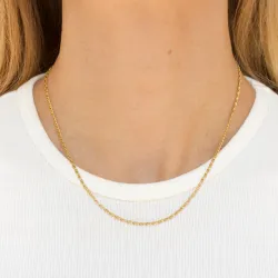 vedenkestävät kaulaketju kullattu teräs  x 1,8 mm  - OCEANA