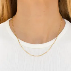 vedenkestävät kaulaketju kullattu teräs  x 2,0 mm  - OCEANA