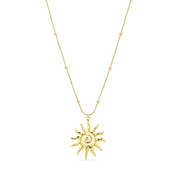 vedenkestävät aurinko kaulaketju kullattu teräs riipus kullattu teräs - OCEANA