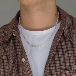 vedenkestävät kaulaketju teräs  x 4,0 mm 